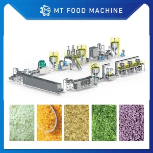 Línea de procesamiento de arroz fortificado automático completa