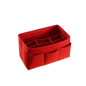 Customized Eco-Friendly Polyester Makeup Bag Insert Large Foldable Handbag Purse Organizer Logo