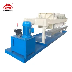870*870mm Filter Plate Size Electric Control Hydraulic Type PP Recessed Plate Filter Press for Alga