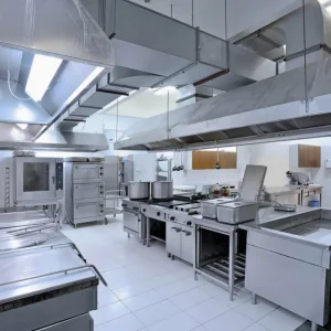 Total Kitchen Infrastructure Package Featuring Exhaust Hoods Cooking Lines and Cooling Systems