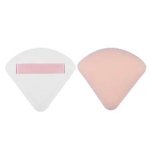 Wholesale Portable Marshmallow Puff Wet Dry Powder Makeup Cushion Puff Soft Round Square Triangle Thick Puff with Ribbon Custom