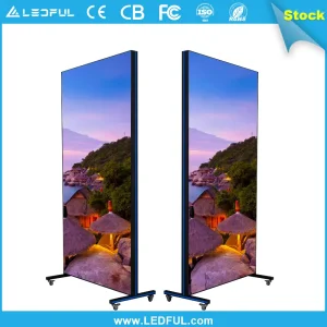 Outdoor P2.5 Flooring Standing Move Smart Digital Video Advertising Screen LED Poster Display