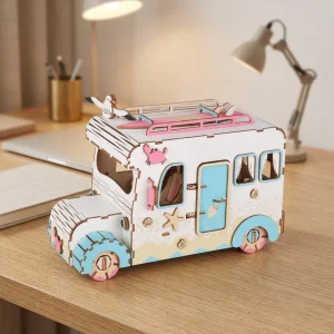 Qlychee 3D Wooden Car Puzzle
