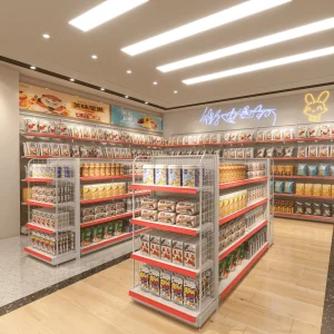 Snack Shop Shelves with Perforated Boards
