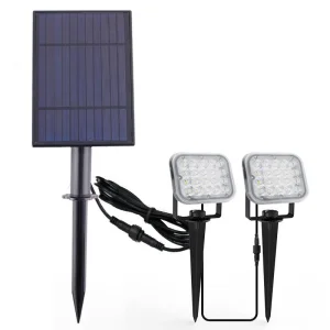Solar Light Outdoor Garden Rectangle LED Panel Solar Ground Spike Spotlight