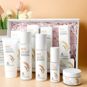 Korean Vegan Facial Rice Skin Care Set Toner Soothing Repairing Moisturizing Face Moisturizer Water Rice Toner