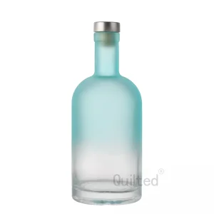China Fancy 750 ml liquor color glass bottle
