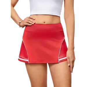 2025 Custom High Waist Quick Dry Mini Skirt for Women Color Block Tennis Wear for Summer Sportswear &amp; Activewear