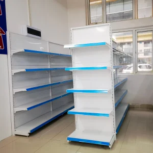 Heavy Duty Double-Sided Metallic Merchandise Shelves
