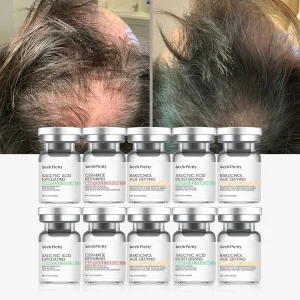 Seek Pretty Private Label MTS Face Acne Ergothioneine Peptides Ampoule Skin Care Hair Growth Serum Bio Sponge Face Serum