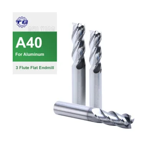 TG ChiXiaoA40 High Performance Solid Carbide End Mill Customizable CNC Cutter Tools for Aluminium Flat Milling Cutter Tools