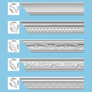 Factory Price Skirting Polyurethane Ceiling Cornice Mold Interior Decorative PU Crown Moulding