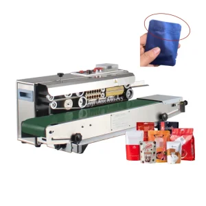 Jinfeng Industrial Semi-Automatic Inkjet Printing Print Code Coding Continuous Plastic Band Food Bag Heat Sealer Sealing Machine