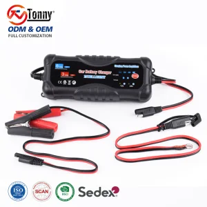 6A Battery Charger 12V/24V Automatic Smart Pulse Repair for Car Truck RV AGM LiFePO4 Deep Cycle Battery with LCD Display CE Certified