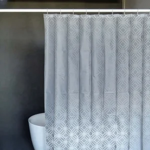 Famous Eco Gray Geometric PEVA Shower Curtain Companies, Quotes