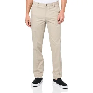 Mens Slim Fit Chino Pants Workwear Trousers
