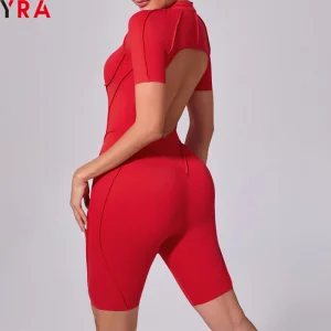 2025 Red Women's Sports Bodysuit & Jumpsuit