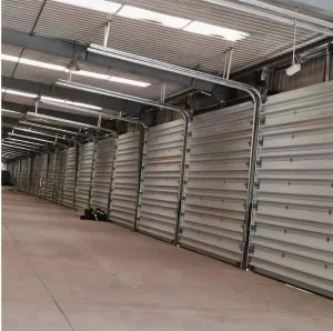 Factory Wholesale Automatic Garage Doors Classical Modern Style Bridgeport Series with Motor and Pedestrian Doors Segmented Upward Flip Garage Doors Residential