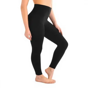 Leafigure High Waisted Breathable Solid Leggings for Women-Soft No See-Through Yoga Pants for Gym Workout Running 2 Piece Set