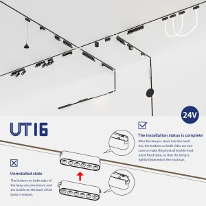 Smart Remote-Controlled 24V LED Track Lighting for Modern Interiors