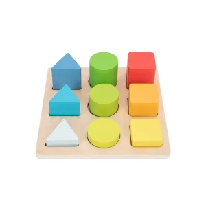 Wooden Montessori Color and Shape Sorter Kids Building Block Educational Toy for Children to Learn