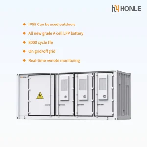 Sistema de almacenamiento de energía en contenedor con batería de iones de litio para suministro eléctrico industrial, energía solar fotovoltaica y respaldo de energía