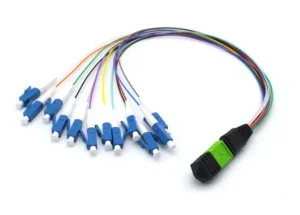 Wholesale SM G657A1 12fibers MPO Male to LC / MTP Male to LC Harness Fan-out Patch Cord Supplier, Factories