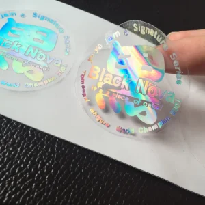 Premium Custom Label Printing PVC Pet Art Paper Printing Sticker Gold &amp; Silver Stamping Sticker for Perfume Cosmetics Candle