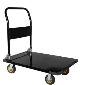 Trolley Pull Cargo Mute Trolley Flatbed Truck Handling Board Cart Trailer Shopping Trolley Lightweight Plastic Folding