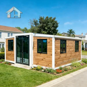 20FT Solar Ready Expandable Cabin 2 Bedroom Off-Grid | Eco-Friendly Tiny House with Insulation for Glamping &amp; Camping