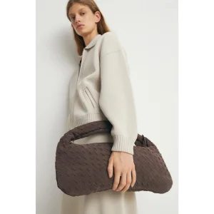 Suede Weave Leather Design Hobo Bags