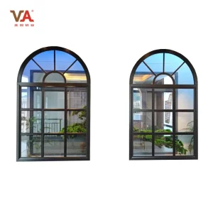 Ventanas de aluminio arqueadas diseñadas a medida con vidrio aislante térmico para uso residencial