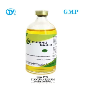 GMP Factory Antiparasitic Medicine Ivermectin 1% + Clorsulon 10% Injection Veterinary Medicine Drug for Cattle Camels Sheep Goats Horses Dogs Cats Poultry Use