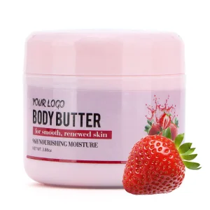 Organic Body Butter Cream Skin Moisturizing Rich Vitamin E Lotion Butter Struuberry Body Lotion