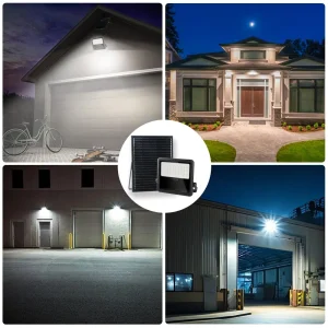 Security Camping Outdoor Waterproof IP65 Stadium Portable Slim Aluminum LED Solar Flood Light 50W 100W 200W 300W