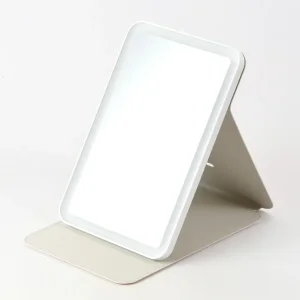 Smart Desktop Beauty Cosmetic Portable Folding Travel Makeup Compact Vanity Mirror with LED Light