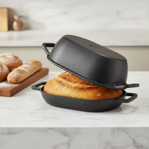 Wholesale Pre-Seasoned Combo Cast Iron Cookware Oval Dutch Oven Pot with Lid for Bread Baking Perfect for Sourdough