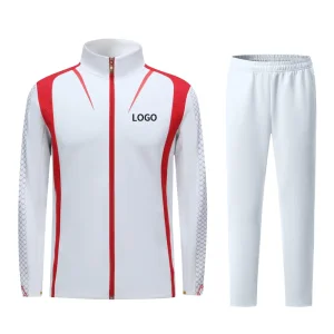 Men's and Women's Casual Sportswear Long Sleeved Sportswear Set with Full Zipper Running Jacket and Pants 2-piece Set