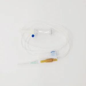 Conjunto de infusión de precisión IV médico con controlador de flujo preciso