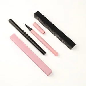 Wholesale Mineral Liquid Eyeliner Private Label Waterproof Long Lasting High Pigment Vegan Cruelty Free 2 Colors Pink Tube
