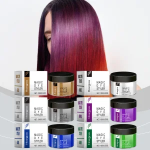 Customized Logo 6 Colors Beeswax Hair Styling Wax Cruelty-Free Nourishing Brightening Low Damaged Strong Holding Easy Coloring