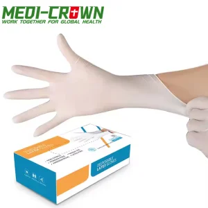 قفازات لاتكس disposable للاستخدام الطبي (خالٍ من البودرة)
