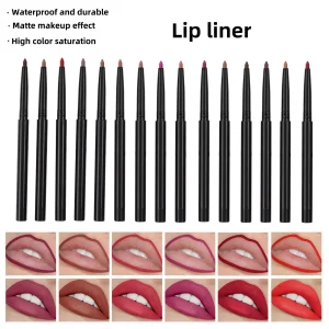 Long Lasting Dark Brown Lipliner Pencil Private Label Waterproof Vegan Cruelty Free Creamy Lip Liner