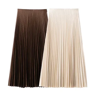 Custom Made Low MOQ Chic Fashion Casual Pleated Polyester Girl Skirt