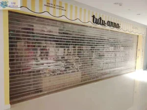 Commercial Transparent Roller Shutter Door Automatic Clear Polycarbonate Sheet Roll up Door