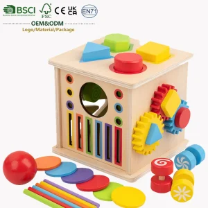 Wooden Montessori Activity Cube