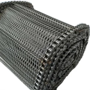 High Temperature Resistance Stainless Steel Wire Mesh Chain Conveyor Belt Used for Instant Noodles Transport