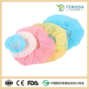 Non Woven Waterproof Disposable Bouffant Round Caps Head Cover Cap
