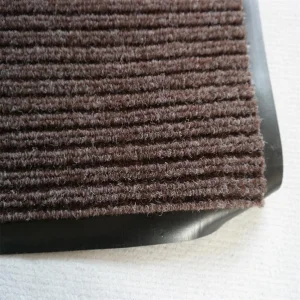Indoor Outdoor PVC Backing Doormats with Double Ribbed Pattern for Entrance Hall