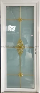 Building Material Aluminum Toilet Door/Aluminium Bathroom Door with Tempered Glass/Frosted/Obscure Glazed/Casement/Swing Doors/French/Aluminum (EA-2024)